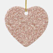 Rosa Glitter Herzen Liebe Keramik Ornament (Hinten)