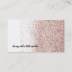 Rosa Glitter-Imitation Visitenkarte