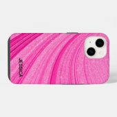 Rosa Glitter iPhone Hülle (Rückseite (Horizontal))