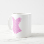 Rosa Glitter-Korsett-Fantasy-Tasse Kaffeetasse (Vorderseite Links)