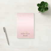Rosa Glitter Liebe Gold Konfetti Herz Post-it Klebezettel (Büro)