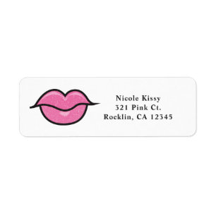 Rosa Glitter Lippen Kuss Chic Make-up Glam Schönhe