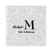 Rosa Glitter-Monogramm Frisur und Make-up Gummistempel (Prägung)