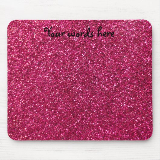 Rosa Glitter Mousepad (Vorne)