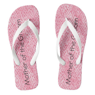 Rosa Glitter-Mutter-der-Braut-Bräutigam-Geschenk Badesandalen