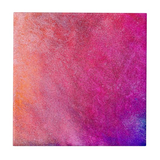Rosa Glitter Orange Abstraktes Cooles Muster Moder Fliese (Vorderseite)