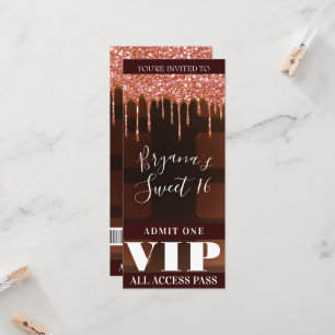 Rosa Glitter-Tropf-Schokoladenriegel-Party VIP