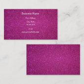Rosa Glitter Visitenkarte (Vorne/Hinten)
