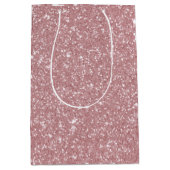 Rosa Glitter-Weihnachtsgeschenktasche Mittlere Geschenktüte (Vorderseite)