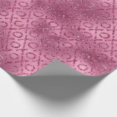 Rosa Glitter XOXO Geschenkpapier (Ecke)