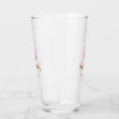 Rosa Glitterband mit Namen Buchstaben Monogramm Ge Glas (Links)