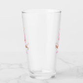 Rosa Glitterband mit Namen Buchstaben Monogramm Ge Glas (Rechts)