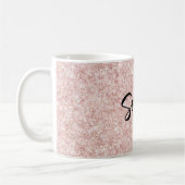 Rosa Glitterfunkeln Kaffeetasse (Links)