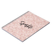Rosa Glitterfunkeln   Notizblock (Linke Seite)