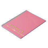 Rosa Glitterfunkeln Notizblock (Linke Seite)