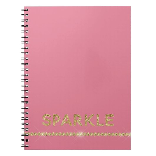 Rosa Glitterfunkeln Notizblock (Vorderseite)