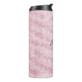 Rosa Glitterfunkeln Thermosbecher (Nach links gedreht)