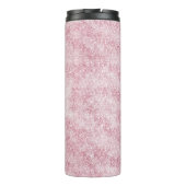 Rosa Glitterfunkeln Thermosbecher (Rückseite)