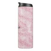 Rosa Glitterfunkeln Thermosbecher (Nach rechts gedreht)