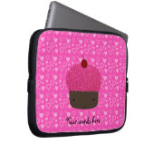 Rosa Glitterkuchen-Rosaherzen Laptopschutzhülle (Vorne Rechts)