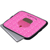 Rosa Glitterkuchen-Rosaherzen Laptopschutzhülle (Vorne Knopf)