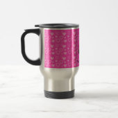 Rosa Glitterkuchen-Rosaherzen Reisebecher (Links)