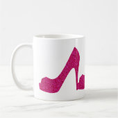Rosa Glittery hoher Heels Kaffeetasse (Links)
