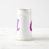 Rosa Glittery Initiale - A Bierglas (Mittel)
