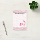 Rosa Glitz Glitter Einhorn Post-it Klebezettel (Büro)