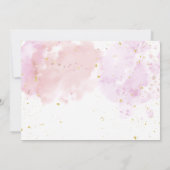 Rosa Glitz und glänzender Wellness-Center Makeup G Einladung (Rückseite)