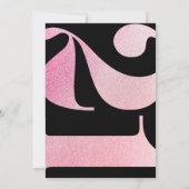 Rosa Glitzer-21. Geburtstags-Einladungen Einladung (Rückseite)