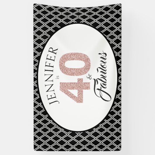 Rosa Glitzer 40 und fabelhafte Gewohnheits-40. Banner (Vertikal)