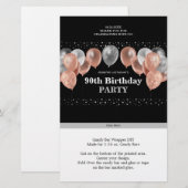 Rosa Glitzer 90. Geburtstag Candy Bar Wrapper (Vorne/Hinten)