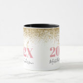 Rosa Glitzer Abschluss Tasse (Zentrum)