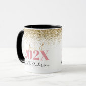 Rosa Glitzer Abschluss Tasse (Vorderseite Links)