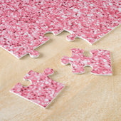 Rosa Glitzer, abstrakte Weihnachtsstruktur. Puzzle (Seite)