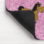 Rosa Glitzer Andere Tanten ich Einhorn Mousepad (Ecke)