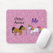 Rosa Glitzer Andere Tanten ich Einhorn Mousepad (Mit Mouse)