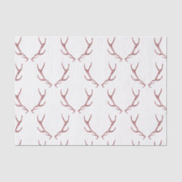Rosa Glitzer Antlers Rustic Glam Girly Custom Seidenpapier
