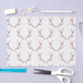 Rosa Glitzer Antlers Rustic Glam Girly Custom Seidenpapier (Handwerk)