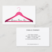 Rosa Glitzer-Aufhänger-Geschäfts-Karte Visitenkarte (Vorne/Hinten)