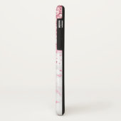 Rosa Glitzer aus weißem Marmor Case-Mate iPhone Hülle (Hinten/Links)