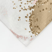Rosa Glitzer aus weißem Marmor Fleecedecke (Ecke)