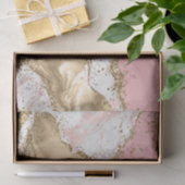 Rosa Glitzer aus weißem Marmor Seidenpapier (Geschenk)