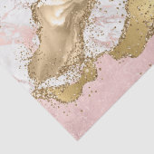 Rosa Glitzer aus weißem Marmor Seidenpapier (Detail)