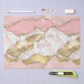 Rosa Glitzer aus weißem Marmor Seidenpapier (Handwerk)