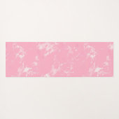 Rosa Glitzer aus weißem Marmor Yogamatte (Rückseite (Horizontal))