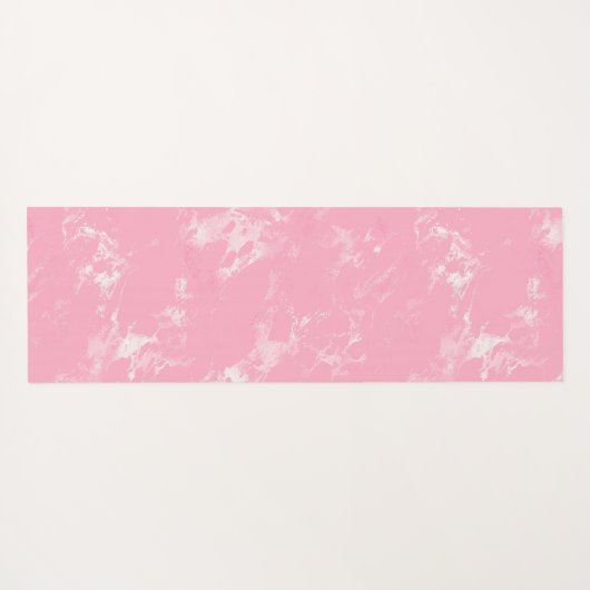Rosa Glitzer aus weißem Marmor Yogamatte (Rückseite (Horizontal))