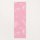 Rosa Glitzer aus weißem Marmor Yogamatte (Rückseite)