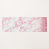 Rosa Glitzer aus weißem Marmor Yogamatte (Vorderseite (Horizontal))